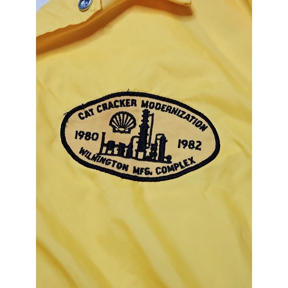 Vintage Shell Oil Company Cat Cracker‎ Catalytic Nylon Swingster Jacket 1982 XL
